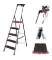 ESCALERA ALUMINIO TIJERA 5 peld. + bandeja