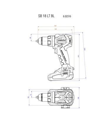 TALADRO PERCUTOR SB18LTBL C/2 BATERIAS Li-Power 18V-4,0Ah
