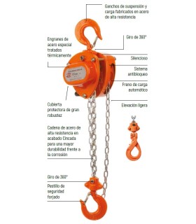 QUINAL CADENA MANUAL JAGUAR 1000Kg 3 Metros
