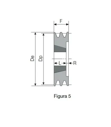 POLEA TAPER 112 2 CANALES SPA (1610)