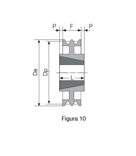 POLEA TAPER 170 1 CANAL SPB (1610)