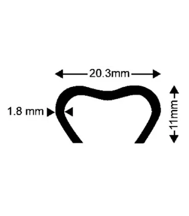 CAJA 1000 GRAPAS OMEGA 20mm INOX