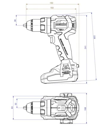 TALADRO PERCUTOR SB18LTBL 18V **SOLO MAQUINA+MALETA