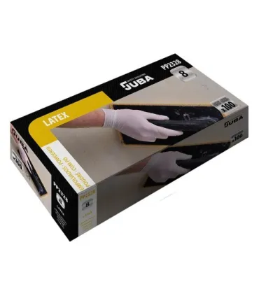 GUANTE DESECHABLE DE LÁTEX JUBA EMPOLVADO