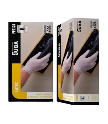 GUANTE DESECHABLE DE LÁTEX JUBA EMPOLVADO