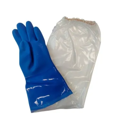GUANTES CON MANGUITO TERMOSELLADO PVC JUBA