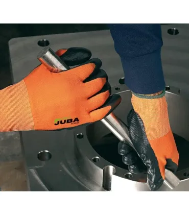 GUANTES JUBA DE NYLON SIN COSTURAS CON RECUBRIMIENTO