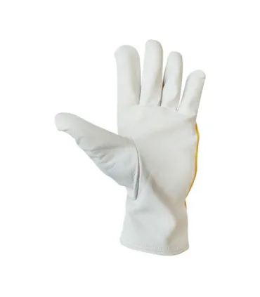 GUANTES JUBA DE PIEL FLOR DE CABRA CON DORSO DE ALGODÓN