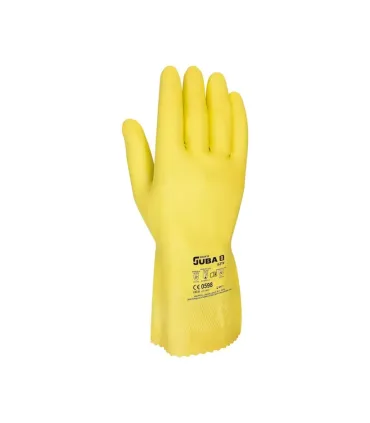 GUANTES DE LÁTEX JUBA NATURAL FLOCADO LIGERO