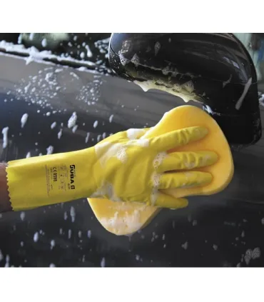 GUANTES DE LÁTEX JUBA NATURAL FLOCADO LIGERO