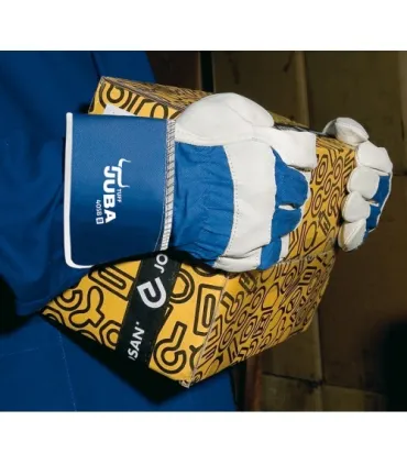 GUANTE JUBA DE PIEL FLOR VACUNO Y LONA