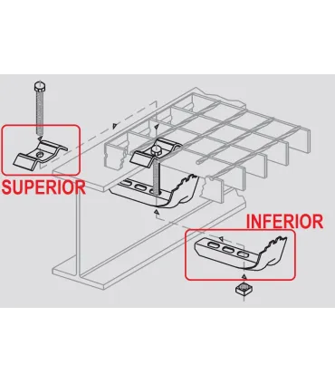 GRAPA TRAMEX PIEZA INFERIOR GRANDE GALVA