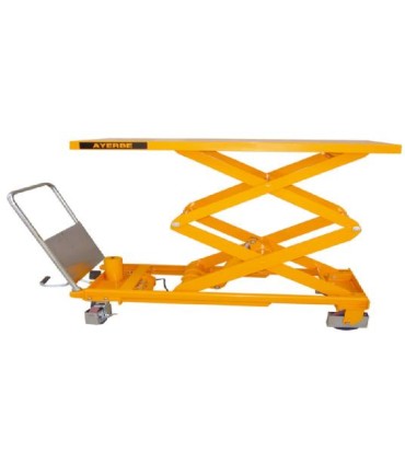 MESA ELEVADORA HIDRAULICA DOBLE TIJERA 1220x610mm ELEVACION 1500mm CARGA 750 KG