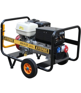 MOTOSOLDADORA AY-255CC  13 CV GASOLINA 180A-30%, 150A-60%, GENERADOR 6,5KVA MONOF.