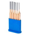 JUEGO 6 PUNZON CILIN. S/Larga  Ø 3-8mm FUNDA PLASTICA