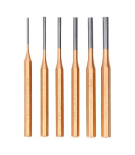 JUEGO 6 PUNZON CILIN. S/Larga  Ø 3-8mm FUNDA PLASTICA