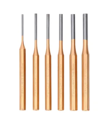 JUEGO 6 PUNZON CILIN. S/Larga  Ø 3-8mm FUNDA PLASTICA