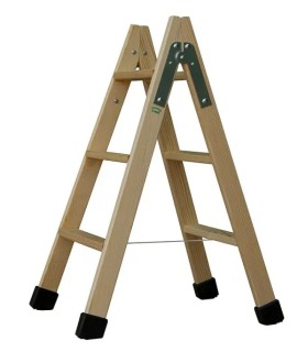 ESCALERA.3 PELD.TIJERA MADERA 0,75 m C/TACOS