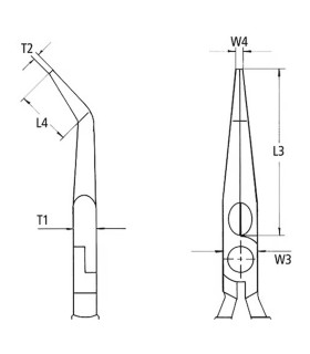 ALICATE MECANICO PTA. CURVA 1000V 200mm