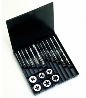 KIT 18 PZAS MACHO MAQ.+ COJINETE + BROCA DE M3 A M10