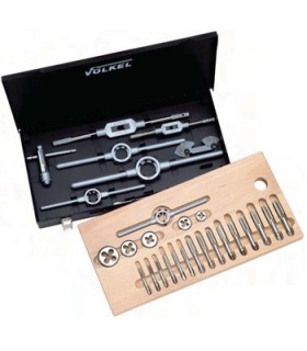 JUEGO MACHOS Y COJINETES PULGADAS BSW 1/8"-1/2" (7 MEDIDAS)