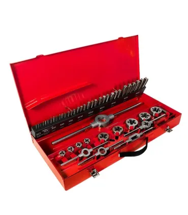 SET 35pcs JUEGOS MACHO+COJINETE+BROCA HSS M3-M12 VAPORIZADOS