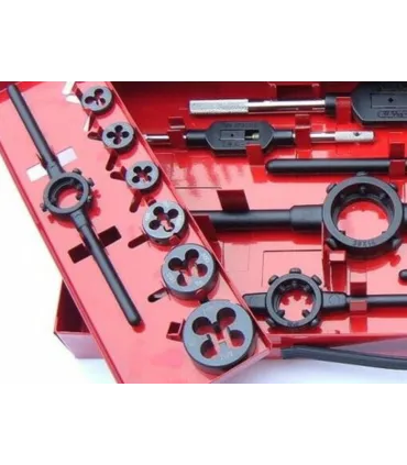 SET 35pcs JUEGOS MACHO+COJINETE+BROCA HSS M3-M12 VAPORIZADOS