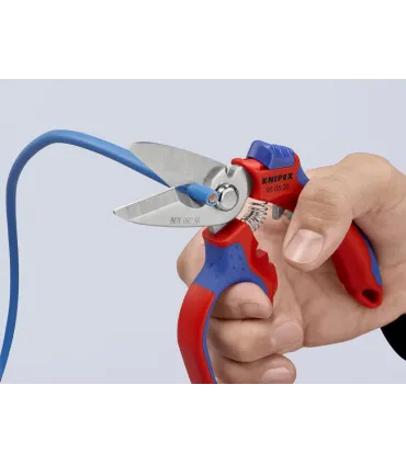 TIJERA KNIPEX CURVADA 160mm 95.05.20SB C/CRIMPADO