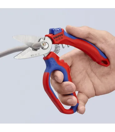 TIJERA KNIPEX CURVADA 160mm 95.05.20SB C/CRIMPADO