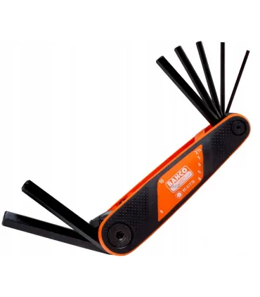 JUEGO 7 LLAVES ALLEN HEXAGONALES 2,5-10mm TIPO NAVAJA BAHCO