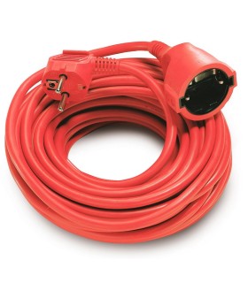 PROLONGADOR CABLE 3x1,5mm 15 METROS ROJO