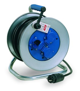 EXTENSIBLE 25Mt TAMBOR METALICO 3x2,5 Pot.Máx.4000 W