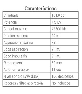 MOTOBOMBA CAMPEON K/AT-102 AUTOASPIRANTE 42M3/H
