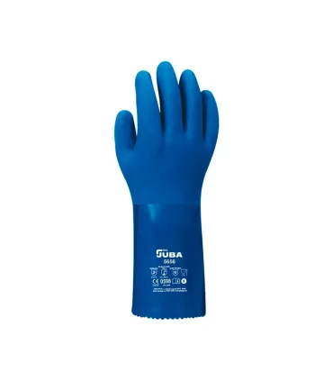 GUANTES JUBA DE PVC SIN COSTURAS Y CON SOPORTE DE ALGODÓN