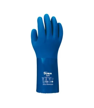 GUANTES JUBA DE PVC SIN COSTURAS Y CON SOPORTE DE ALGODÓN