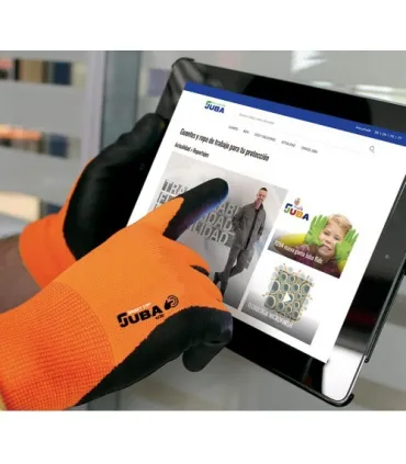 GUANTES JUBA DE POLIÉSTER SIN COSTURAS RECUBIERTO DE NITRILO