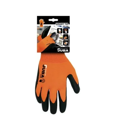 GUANTES JUBA DE POLIÉSTER SIN COSTURAS RECUBIERTO DE NITRILO