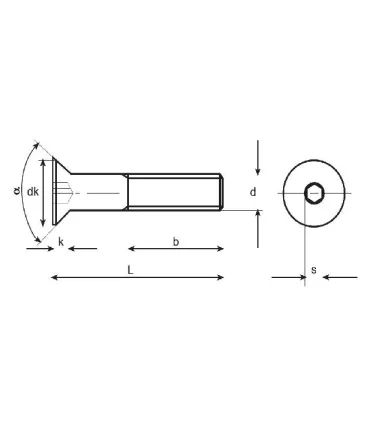 M8X10 TORNILLO AVELLANADO DIN 7991 INOX A4