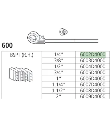 J.PEINES 1/4' BSPT-D (18X19mm)