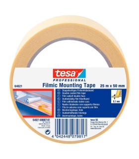 CINTA DOBLE CARA MOQUETAS UNIV.  50mm X 25 mt TRANSLUCIDA