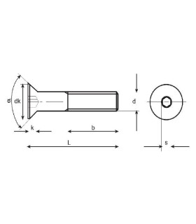 M10X25 TORNILLO AVELLANADO DIN 7991 INOX A4