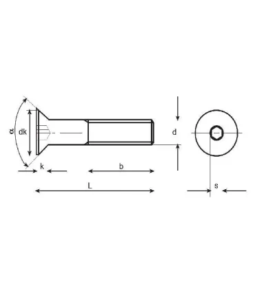 M10X25 TORNILLO AVELLANADO DIN 7991 INOX A4