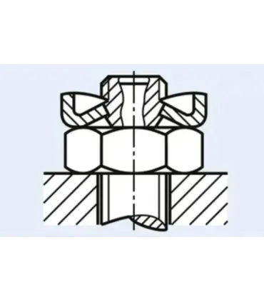 CONTRATUERCA DENTADA SEGURIDAD M-12 INOX A2