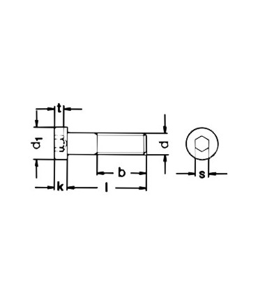 M3X20 TORNILLO ALLEN CAB.BAJA DIN 6912 8.8 NEGRO