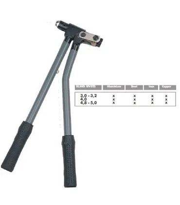 REMACHADORA CODO REFORZADA L 440MM HASTA Ø6mm (5mm acero)