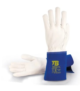 PAR GUANTES 980 SOLTIG SOLDADOR AZUL-BLANCO T-10