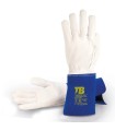 PAR GUANTES 980 SOLTIG SOLDADOR AZUL-BLANCO T-10