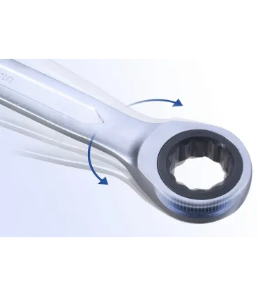 J. 5 LLAVE MIXTA CARRACA REVERSIBLE 8-19mm BT 13105