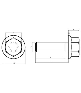 M8X25 TORNILLO DIN 6921 8.8 ZINCADO ARANDELA DENTADA