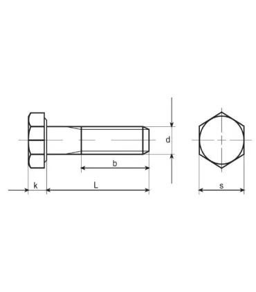 M12X50 TORNILLO HEXAGONAL DIN 931 10.9 ZINCADO